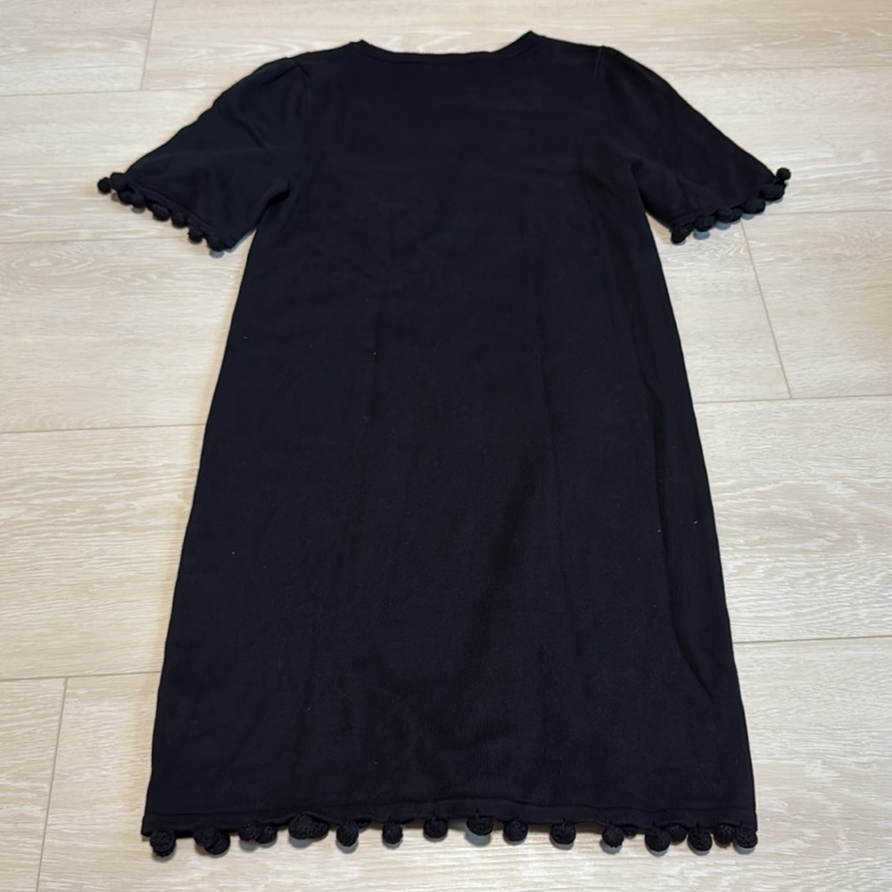 3/$10 Banana Republic Black Ball Fringe Sweater Dress - Picture 6 of 7
